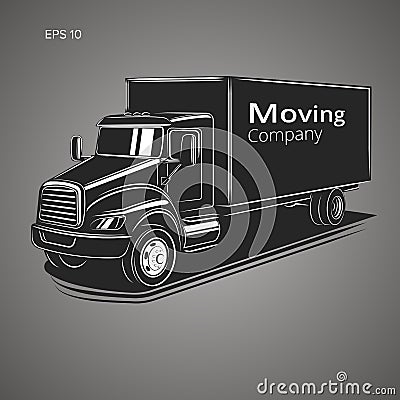 Moving company truck vector illustration. Delivery truck vector Vector Illustration