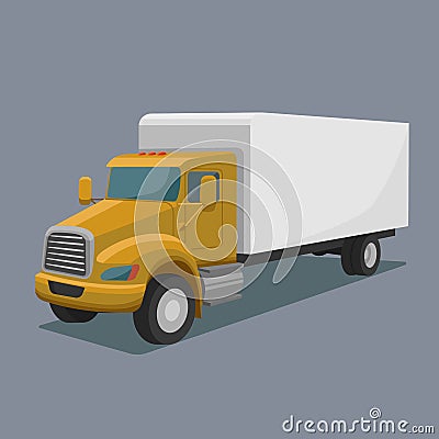 Moving company truck vector illustration. Delivery truck vector Cartoon Illustration