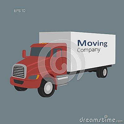 Moving company truck vector illustration. Delivery truck vector Vector Illustration