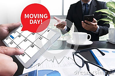 MOVING DAY! Stock Photo