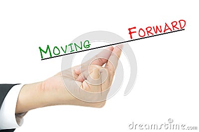 Moving forward concept Stock Photo