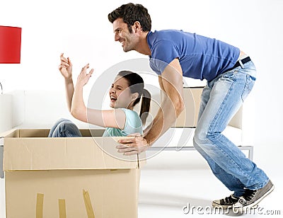 Moving into new home Stock Photo