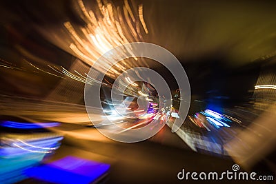 abstract night traffic Stock Photo