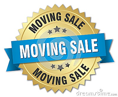 moving sale badge Vector Illustration