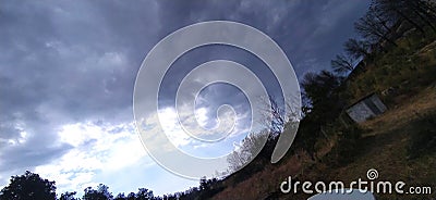 Moving sky clouds rainy Stock Photo