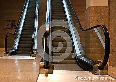 Moving staircase Stock Photo