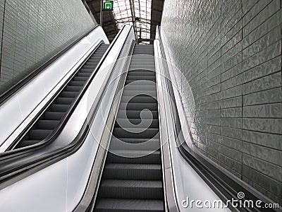 Moving staircase Stock Photo