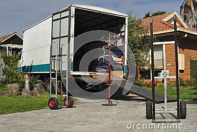 Moving truck Stock Photo
