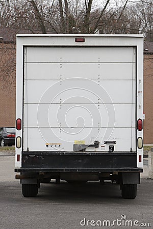 Moving Truck Back Stock Photo