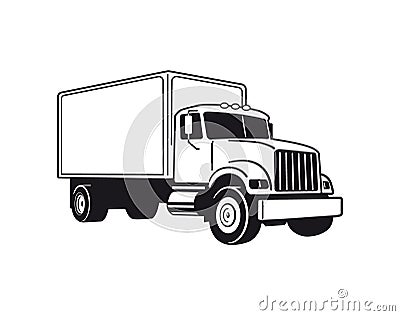 Moving Truck. Cargo Delivery Truck Isolated. Delivery truck. Vector illustration Vector Illustration