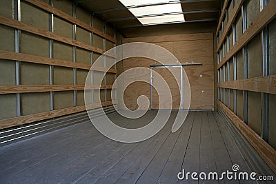 Moving Truck Interior Stock Photo