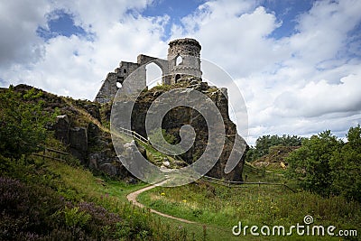 Mow Cop Castle ruins during the day time in Cheshire, England Stock Photo