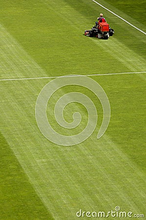 Mowing Grass Stock Photo