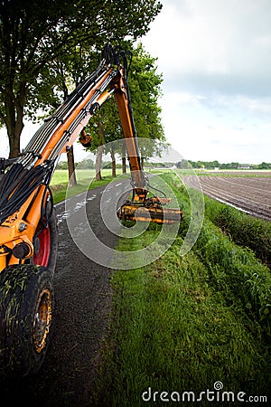 Mowing grass Stock Photo