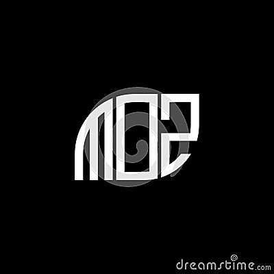 MOZ letter logo design on black background. MOZ creative initials letter logo concept. MOZ letter design Vector Illustration