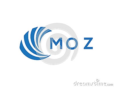 MOZ letter logo design on white background. MOZ creative circle letter logo concept. MOZ letter design Vector Illustration