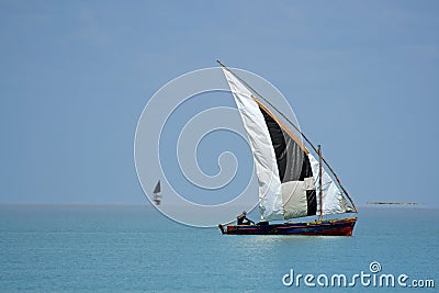 Mozambican dhow Stock Photo