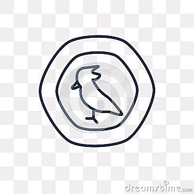 Mozambican Metical vector icon isolated on transparent background, linear Mozambican Metical transparency concept can be used web Vector Illustration