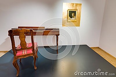 Mozart's birthplace (Mozarts Geburtshaus) in Salzburg, Austria Editorial Stock Photo