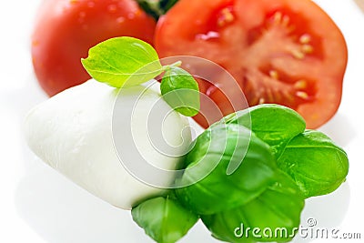Mozzarella fresh tomato Stock Photo