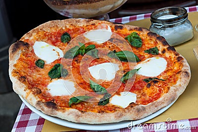 Mozzarella pizza Stock Photo