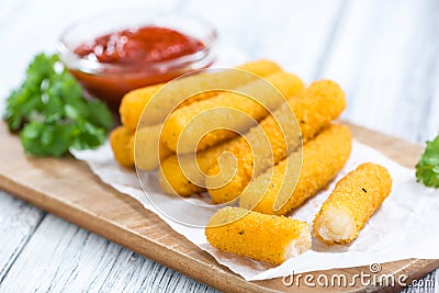 Mozzarella Sticks (deep-fried) Stock Photo