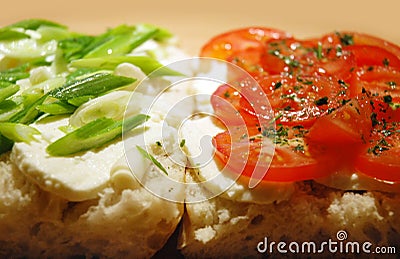 Mozzarella and tomatoes Stock Photo