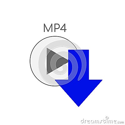 Mp4 Icon Stock Photo