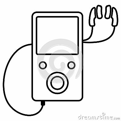 MP3 player or Digital Audio Player Vector Illustration