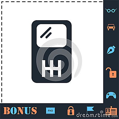 MP3 Player icon flat Vector Illustration