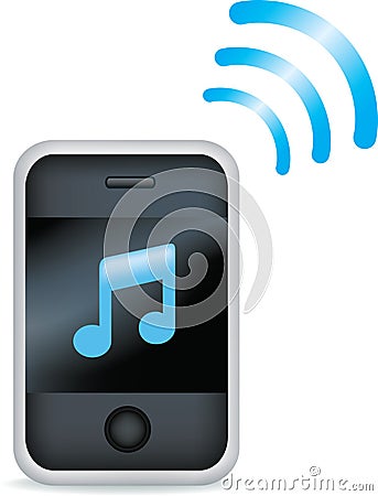 Mp3 phone Vector Illustration