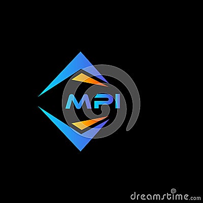 MPI abstract technology logo design on Black background. MPI creative initials letter logo concept Vector Illustration