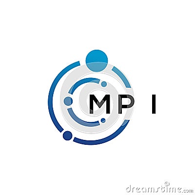 MPI letter technology logo design on white background. MPI creative initials letter IT logo concept. MPI letter design Vector Illustration