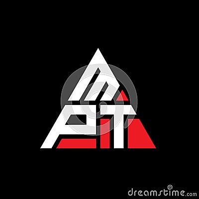MPT triangle letter logo design with triangle shape. MPT triangle logo design monogram. MPT triangle vector logo template with red Vector Illustration