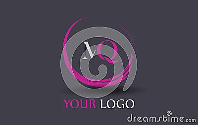 MQ M Q Letter Logo Design Vector Illustration