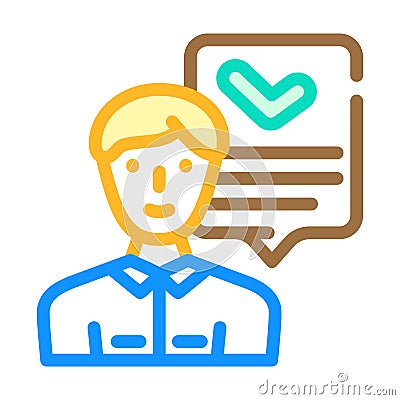 mql marketing qualified lead color icon vector illustration Vector Illustration