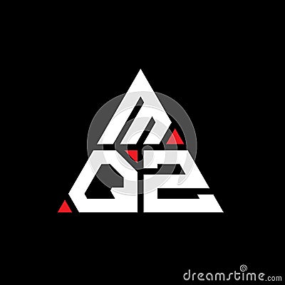 MQZ triangle letter logo design with triangle shape. MQZ triangle logo design monogram. MQZ triangle vector logo template with red Vector Illustration