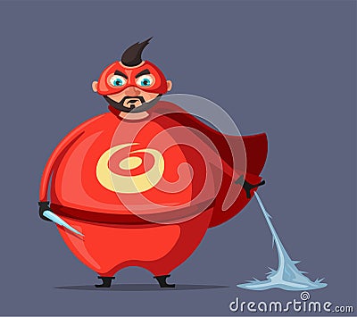 Mr. Freezer. Evil superhero. Cartoon vector illustration Vector Illustration