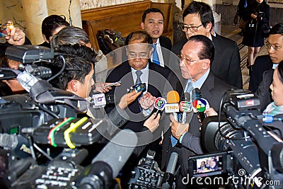 Mr. Hor Namhong, Deputy Prime Minister of the Kingdom of Cambodia Editorial Stock Photo
