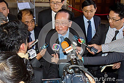 Mr. Hor Namhong, Deputy Prime Minister of the Kingdom of Cambodia Editorial Stock Photo