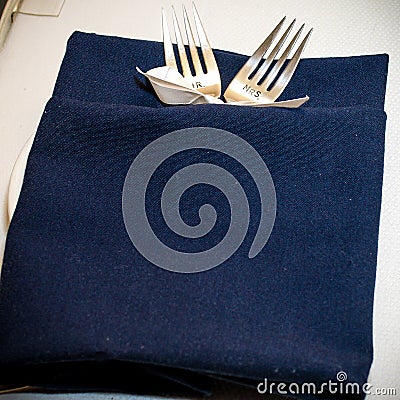 Mr. & Mrs. Forks Stock Photo