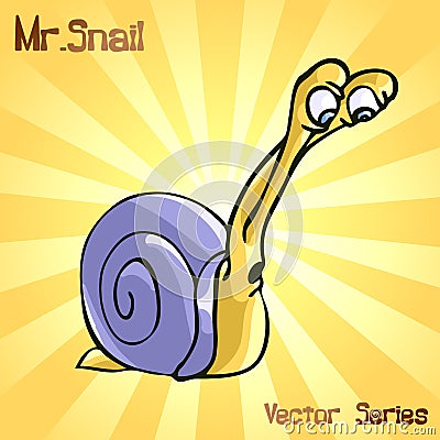 Mr. Snail with eyes. vector illustration Vector Illustration