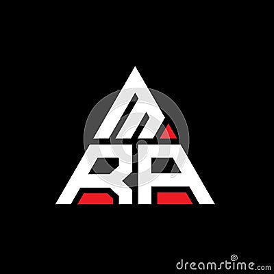 MRA triangle letter logo design with triangle shape. MRA triangle logo design monogram. MRA triangle vector logo template with red Vector Illustration