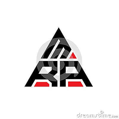 MRA triangle letter logo design with triangle shape. MRA triangle logo design monogram. MRA triangle vector logo template with red Vector Illustration