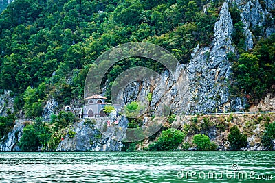 Mraconia Monastery, Danube river Stock Photo
