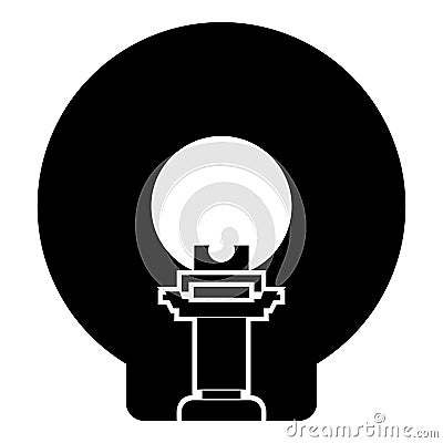 MRI diagnostic icon black color fill illustration Vector Illustration