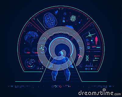 MRI Scan Vector Illustration