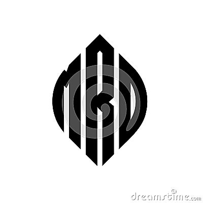 MRO circle letter logo design with circle and ellipse shape. MRO ellipse letters with typographic style. The three initials form a Vector Illustration