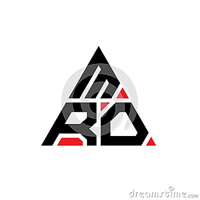 MRO triangle letter logo design with triangle shape. MRO triangle logo design monogram. MRO triangle vector logo template with red Vector Illustration