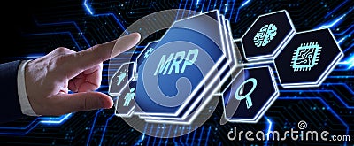MRP Material Requirement planning Manufacturing Industry Business Process automation Stock Photo